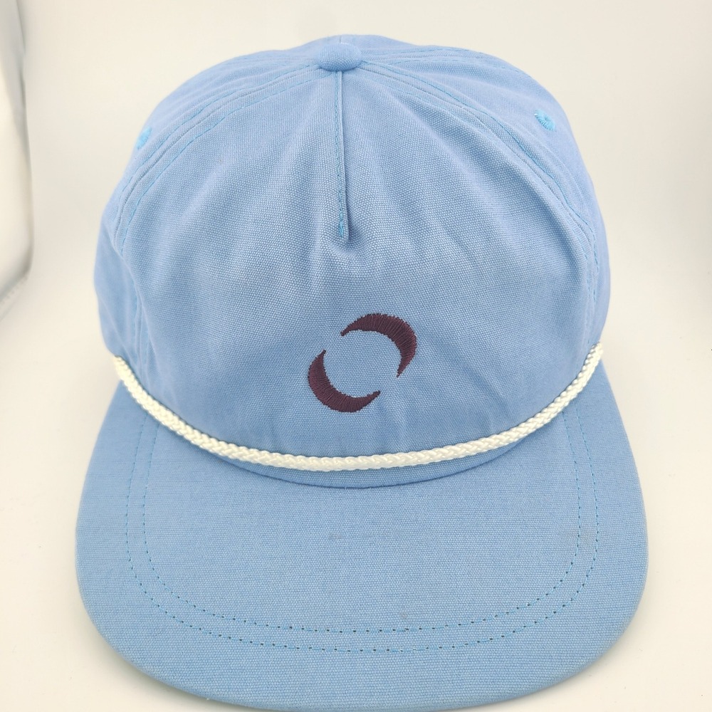 Imperial Golf Rope Hat Light Blue Leather Strapback Cotton Preppy Golfcore
